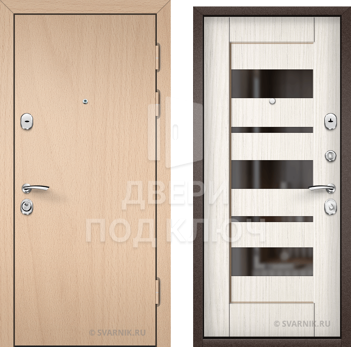 Внутренняя металлическая дверь в дом ДПК-1612